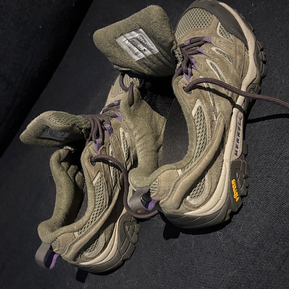 Merrell Women's Olive, Black and Purple Hiking Shoes